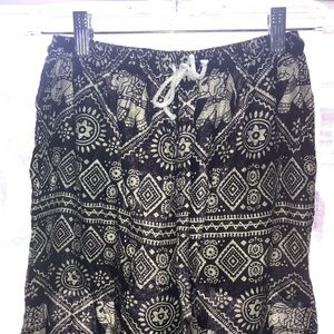 Elephant print boho Jeanie pants